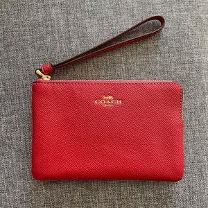 Coach Corner Zip Wristlet